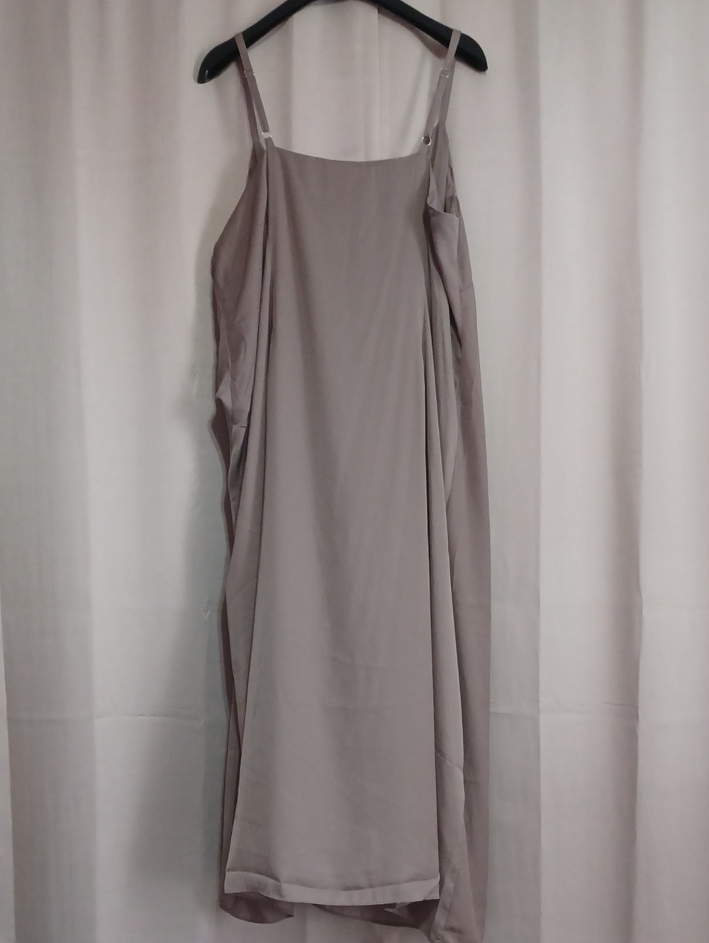 Refinity Taupe Slip Midi Dress Twist Front Detail Boho Chic NWT Plus Size 18 - Picture 9 of 14